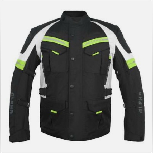 Alpha Adventure Waterproof Touring Motorcycle Jacket CE...